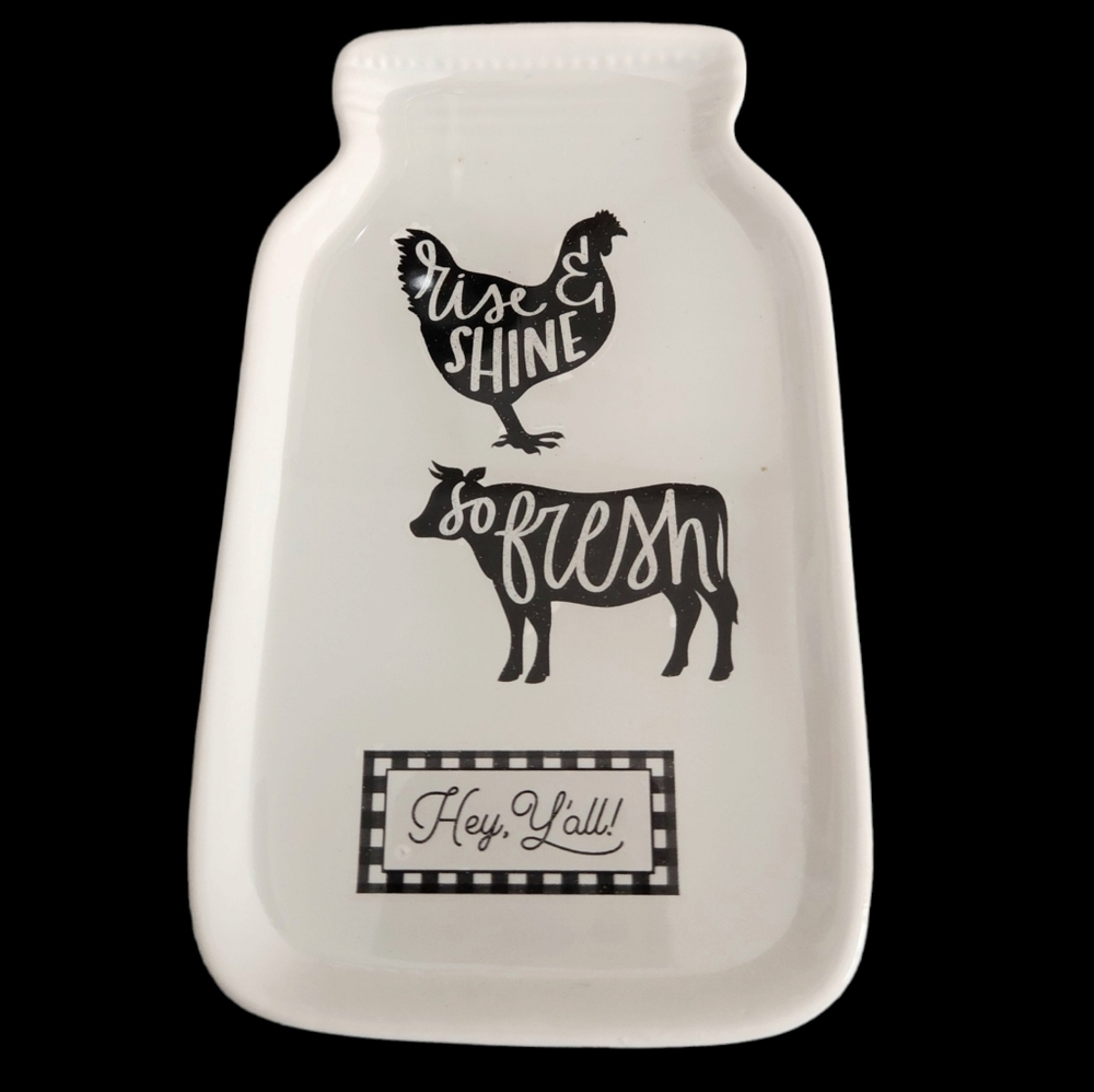 Ceramic Spoon Holder "Mason Jar"